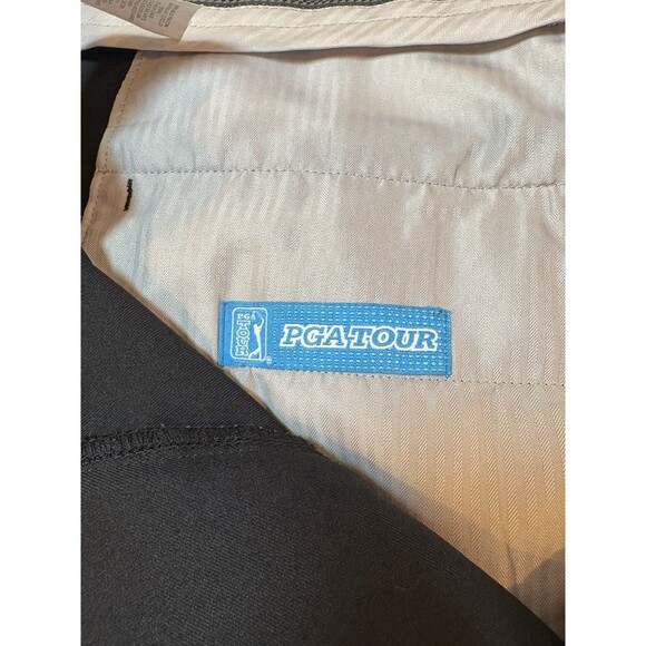 PGA Tour Mens Black Golf Shorts Size 38 Flat Front - Picture 9 of 9